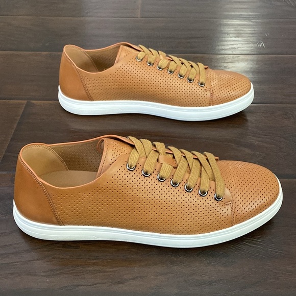 Donald Pliner Mens Calise Brown & White Sneaker Size 10M - Picture 3 of 8